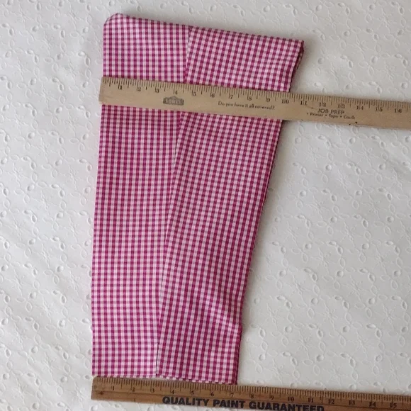 Talbots Petites Pure Silk Gingham Check Pants Size 4 - Picture 7 of 8